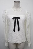 画像1: Amavel / リボン付き総レーストップス  白 S-25-04-17-032-CA-TO-HR-ZS (1)