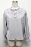 画像1: an another angelus / ローズ刺繍ブラウス  サックス S-25-04-17-040-CA-BL-AS-ZS (1)