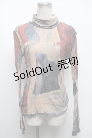 画像: Jean Paul GAULTIER / 授乳の聖母パワーネットタートルネックカットソー 48  S-25-04-17-043-GO-TO-HR-ZS