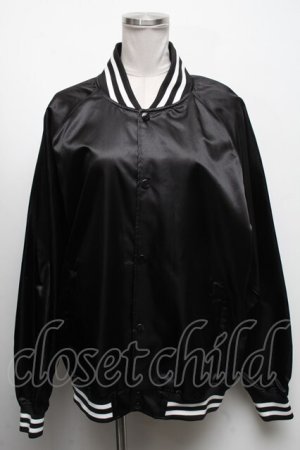 画像: NieR Clothing / NieRちゃんptスカジャン  黒 S-25-04-17-044-PU-CO-HR-ZT319