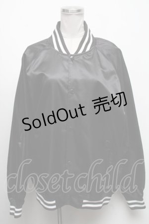 画像: NieR Clothing / NieRちゃんptスカジャン  黒 S-25-04-17-044-PU-CO-HR-ZT319