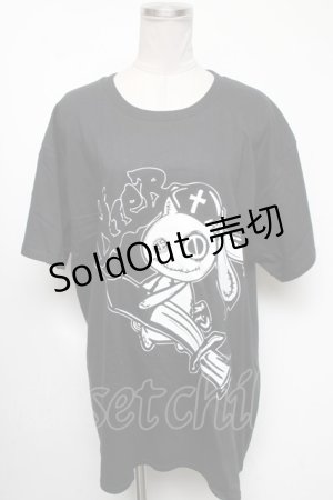 画像: NieR Clothing / プリントTシャツ  黒 S-25-04-17-047-PU-TS-HR-ZS