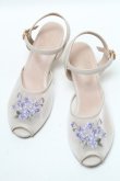 画像1: an another angelus / スミレ刺繍メッシュサンダル  アイボリー S-25-04-18-004-CA-SH-HR-ZS (1)