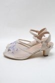 画像2: an another angelus / スミレ刺繍メッシュサンダル  アイボリー S-25-04-18-004-CA-SH-HR-ZS (2)