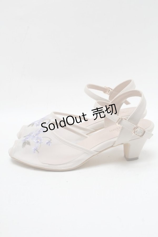 画像2: an another angelus / スミレ刺繍メッシュサンダル  アイボリー S-25-04-18-004-CA-SH-HR-ZS (2)