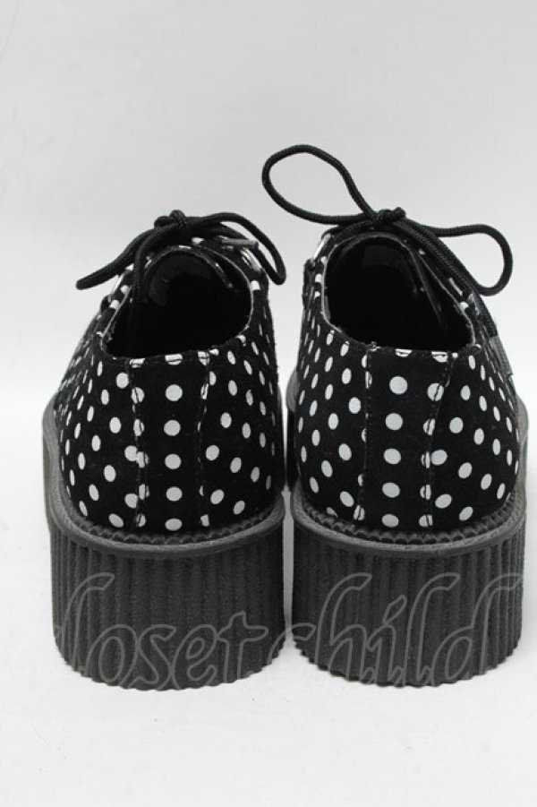 画像3: TUK / SH/ドット柄ラバーソ-ル UK5 黒ｘ白 S-25-04-18-007-PU-SH-AS-ZS (3)