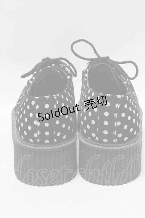画像3: TUK / SH/ドット柄ラバーソ-ル UK5 黒ｘ白 S-25-04-18-007-PU-SH-AS-ZS (3)