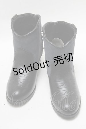 画像: axes femme / バックリボンウエスタンブーツ M 黒 S-25-04-18-010-AX-SH-AS-ZT335