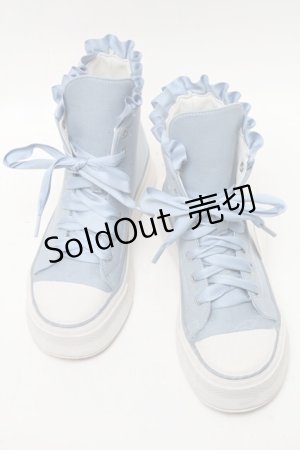 画像: axes femme kawaii / ベア刺繍スニーカー  サックス S-25-04-18-018-AX-SH-HR-ZS