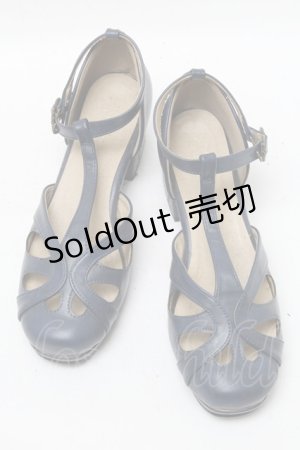 画像: axes femme / バラ刺繍サンダル  ブルー S-25-04-18-028-AX-SH-HR-ZS