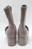 画像3: axes femme / パールバックル付ミドルブーツ L グレージュ S-25-04-18-003-AX-SH-AS-ZT-K017 (3)