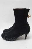 画像2: axes femme / 総レースヒールブーツ  紺 S-25-04-18-030-AX-SH-HR-ZT088 (2)
