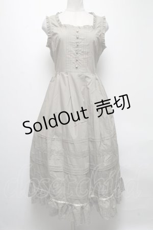 画像: axes femme / ピンタックコットンワンピース  カーキ S-25-04-19-053-AX-OP-HR-ZS
