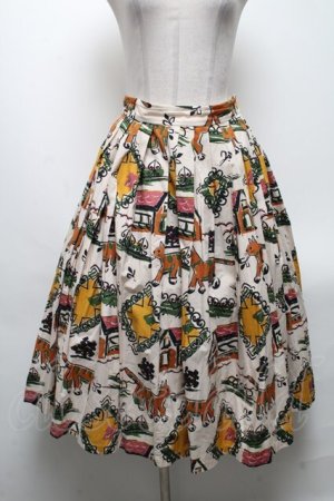 画像: Jane Marple / Strolling cat tablier スカート  オフ S-25-04-19-056-JM-SK-AS-ZS