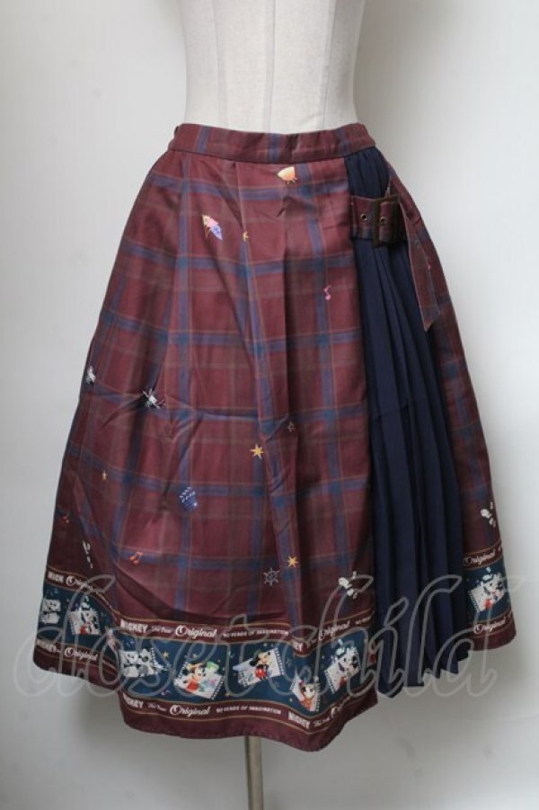 画像1: axes femme / ミッキーマウス/スカート  ブラウン S-25-04-19-058-AX-SK-HR-ZS (1)