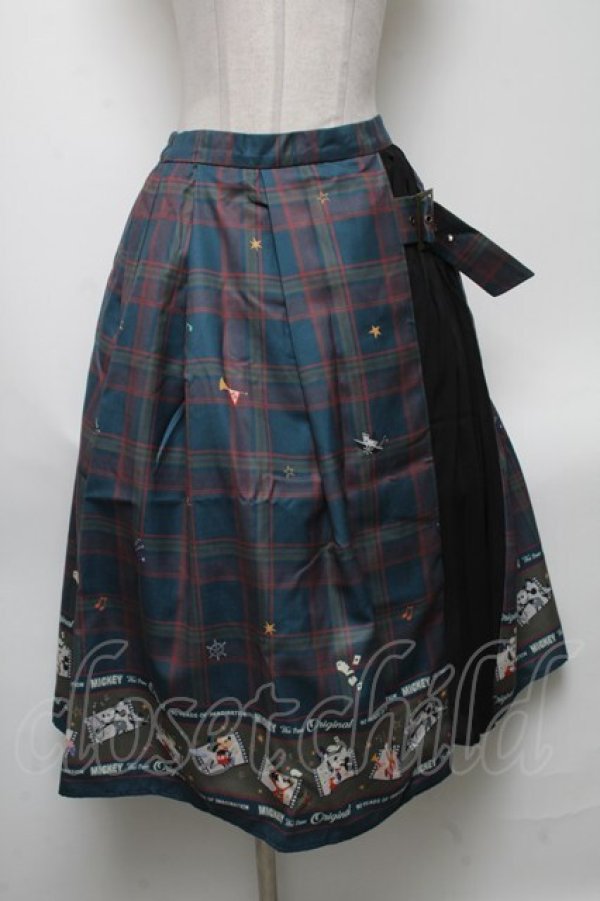 画像1: axes femme / ミッキーマウス/スカート  グリーン S-25-04-19-059-AX-SK-HR-ZS (1)