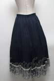 画像2: axes femme / カラー刺繍レースプリーツスカート  紺 S-25-04-19-062-AX-SK-HR-ZS (2)