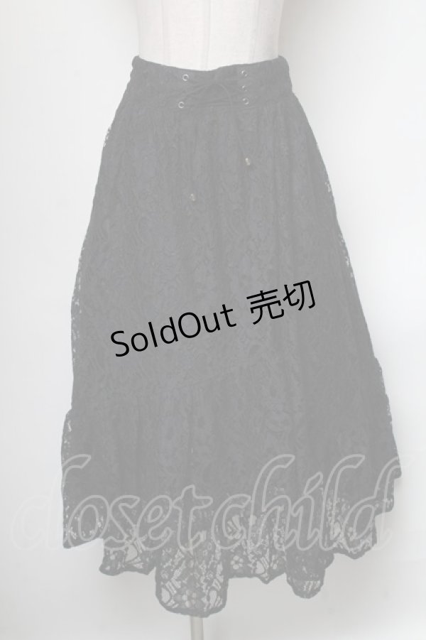 画像1: axes femme / 総レーススカート  黒 S-25-04-19-063-AX-SK-HR-ZS (1)