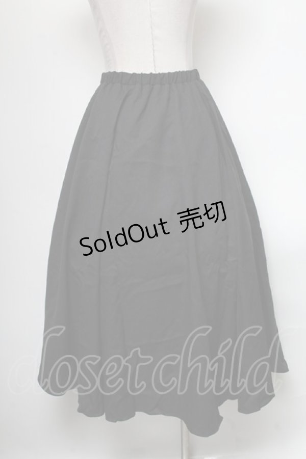画像2: axes femme / デザインイレヘムスカート  黒 S-25-04-19-064-AX-SK-HR-ZS (2)