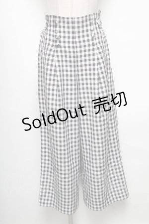 画像: axes femme POETIQUE / ギンガムチェックパンツ  黒ｘ白 S-25-04-19-076-AX-PA-HR-ZS