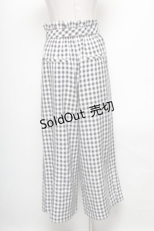 画像2: axes femme POETIQUE / ギンガムチェックパンツ  黒ｘ白 S-25-04-19-076-AX-PA-HR-ZS (2)