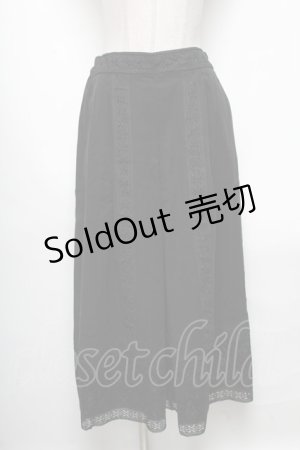 画像: axes femme / レースラインフレアパンツ  黒 S-25-04-19-078-AX-PA-HR-ZS