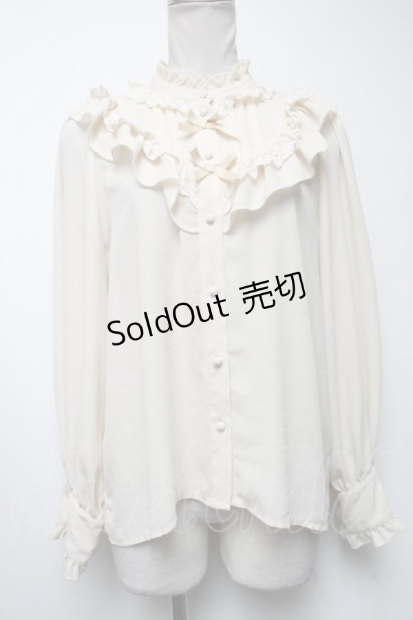 画像1: axes femme kawaii / クラシカルドールブラウス  キナリ S-25-04-19-008-AX-BL-HR-ZS (1)