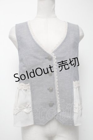 画像: axes femme / シフォンデザインベスト   S-25-04-19-002-AX-TO-AS-ZS