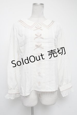 画像: axes femme POETIQUE / ローズプチリボンブラウス  キナリ S-25-04-19-015-AX-TO-HR-ZS