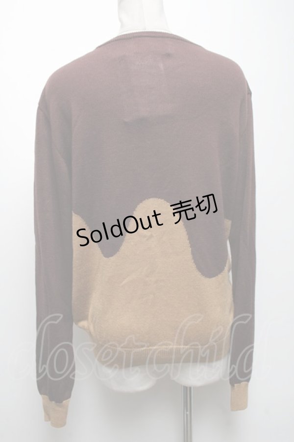 画像2: Q-pot. / メルトチョコレート クルーネックニット  ブラウン S-25-04-19-027-QP-TO-AS-ZT145 (2)