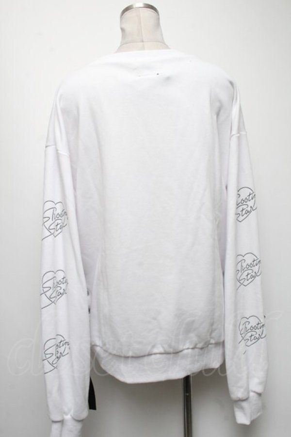 画像2: LISTEN FLAVOR / 月夜の黒猫レースアッププルオーバー  白 S-25-04-19-003-PU-TO-AS-ZS (2)