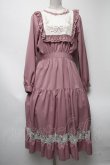 画像1: axes femme POETIQUE / ブロッキングブーケ刺繍ワンピース  ピンク S-25-04-19-038-AX-OP-HR-ZS (1)