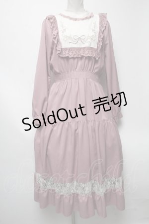 画像: axes femme POETIQUE / ブロッキングブーケ刺繍ワンピース  ピンク S-25-04-19-038-AX-OP-HR-ZS