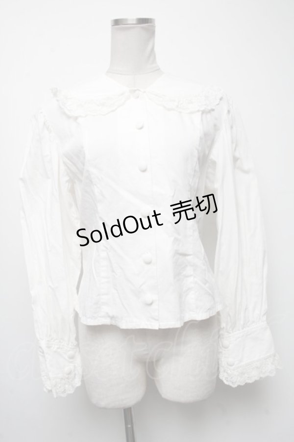 画像1: metamorphose / くるみボタンブラウス  白 S-25-04-23-033-ME-BL-AS-ZS (1)