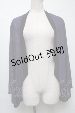 画像: Qutie Frash / ラメ龍プリント着物袖カーディガン  パープル S-25-04-23-057-QU-TO-HR-ZS
