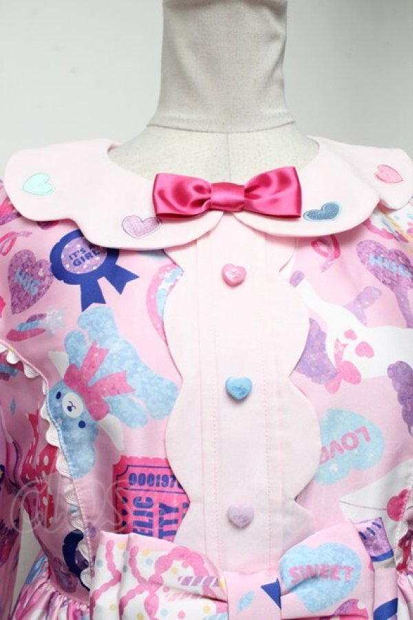 画像4: Angelic Pretty / Girly Stickerワンピース  ピンク S-25-04-23-059-AP-OP-AS-ZS (4)