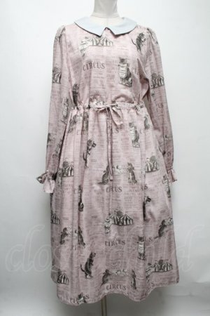 画像: Perla nell'ostrica / キャットサーカス襟付きワンピース  ピンク S-25-04-23-061-LO-OP-HR-ZS