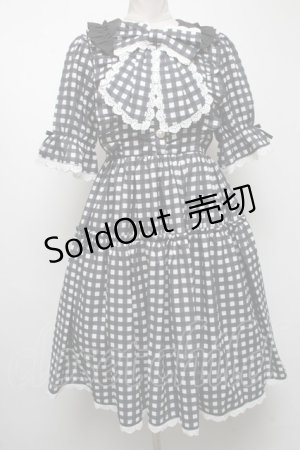 画像: axes femme kawaii / ギンガムチェック柄ワンピース M 黒 S-25-04-23-064-AX-OP-AS-ZS