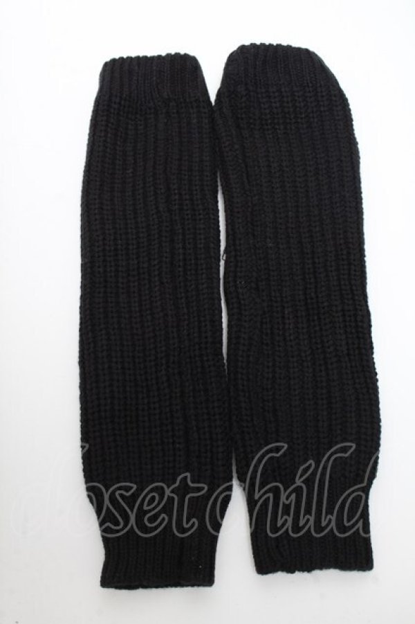 画像2: KRY CLOTHING / ニットレッグカバー  黒 S-25-04-23-001-EL-ZA-HR-ZS (2)