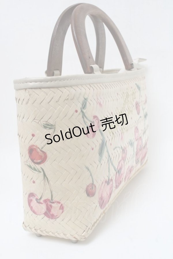 画像2: metamorphose / チェリーカゴバッグ  オフ S-25-04-23-016-ME-BG-AS-ZS (2)