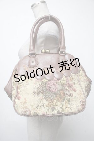 画像: axes femme / ゴブランがま口バッグ  ブラウン S-25-04-23-018-AX-BG-AS-ZS
