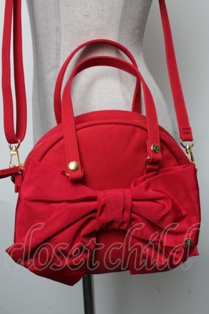 画像: Perla nell' ostrica / シャンタンリボン付きハンプバッグ  赤 S-25-04-23-020-EL-BG-HR-ZS