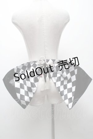 画像: Qutie Frash / 飾り帯〜ダイヤ〜  黒ｘ白 S-25-04-23-021-QU-TS-HR-ZS