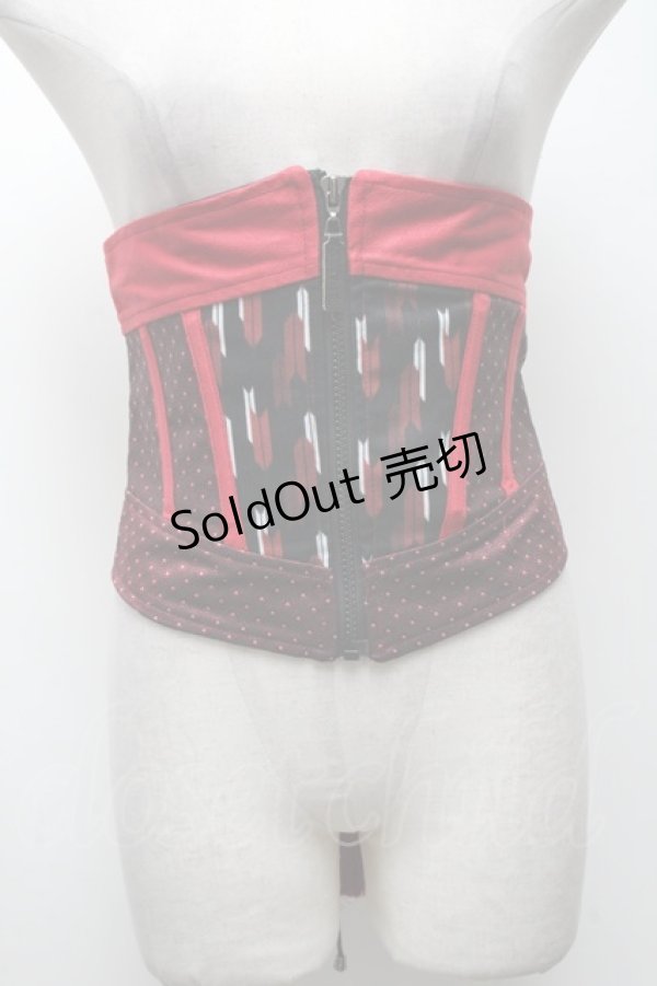 画像1: Qutie Frash / 矢絣コルセット  赤 S-25-04-23-022-QU-ZA-HR-ZS (1)