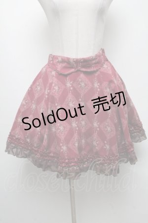 画像: axes femme / 薔薇プリントスカート  ワイン S-25-04-25-060-AX-SK-HR-ZS
