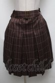 画像1: axes femme / ボックスプリーツミドルスカート  ブラウン S-25-04-25-061-AX-SK-HR-ZS (1)