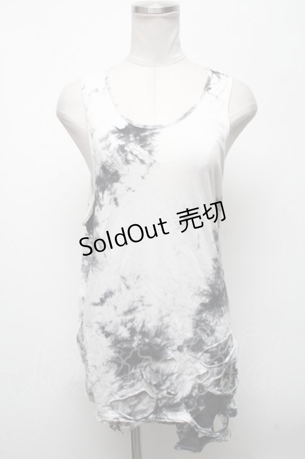画像1: CIVARIZE / オパールダメージロングタンクトップ 44 白ｘ黒 S-25-04-25-006-GO-TO-AS-ZS (1)
