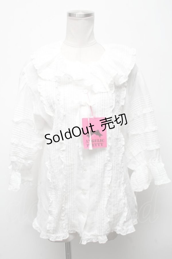 画像1: Angelic Pretty / ふわふわピンタックブラウス  白 S-25-04-25-007-AP-BL-AS-ZS (1)