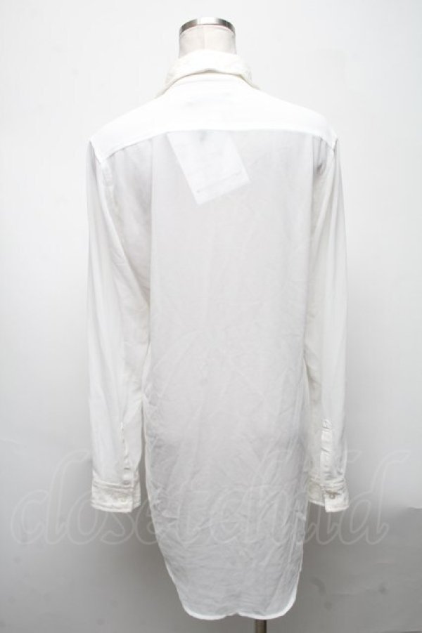 画像2: CIVARIZE / レース切り替えシフォンシャツ  白 S-25-04-25-009-GO-BL-AS-ZS (2)
