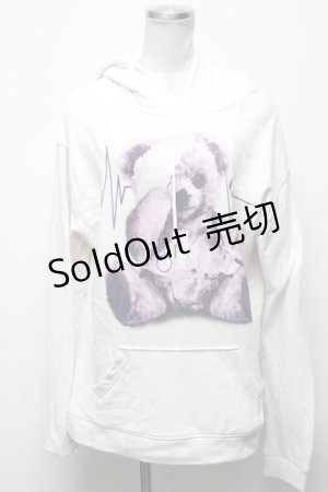画像: Amilige / ベアプリントパーカー  白 S-25-04-25-010-PU-SK-AS-ZS